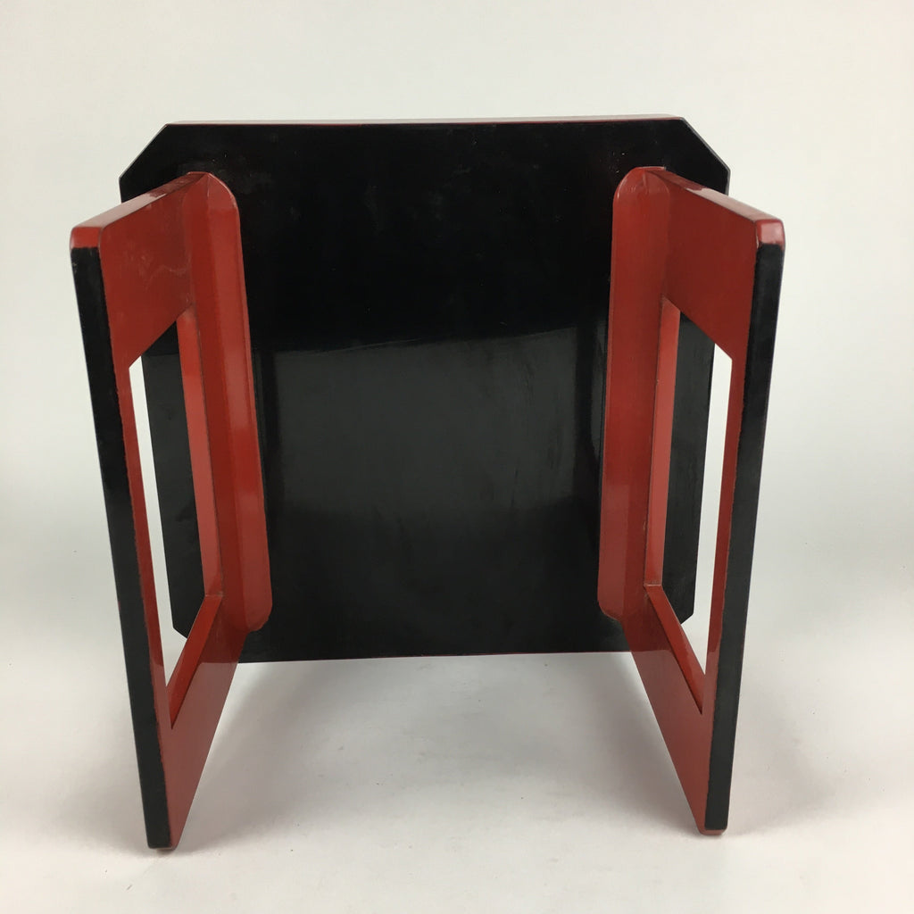 Japanese Wooden Legged Tray Lacquered Table Vtg Ozen Red Nurimono UR625