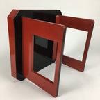 Japanese Wooden Legged Tray Lacquered Table Vtg Ozen Red Nurimono UR625