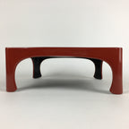 Japanese Wooden Legged Tray Lacquered Table Vtg Ozen Red Nurimono UR738