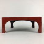 Japanese Wooden Legged Tray Lacquered Table Vtg Ozen Red Nurimono UR738
