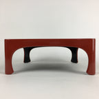 Japanese Wooden Legged Tray Lacquered Table Vtg Ozen Red Nurimono UR738