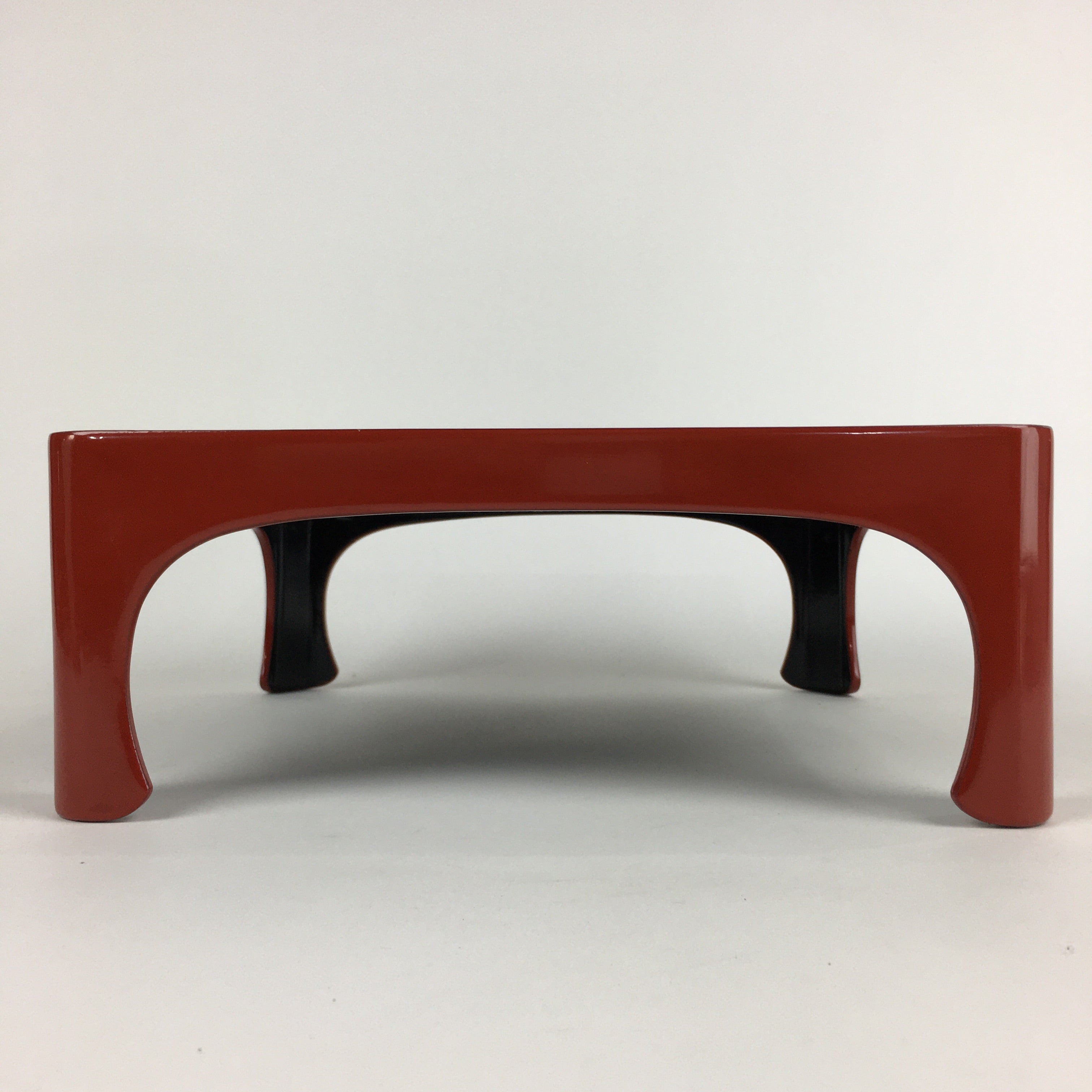 Japanese Wooden Legged Tray Lacquered Table Vtg Ozen Red Nurimono UR738
