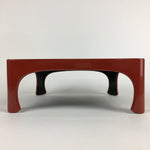 Japanese Wooden Legged Tray Lacquered Table Vtg Ozen Red Nurimono UR738