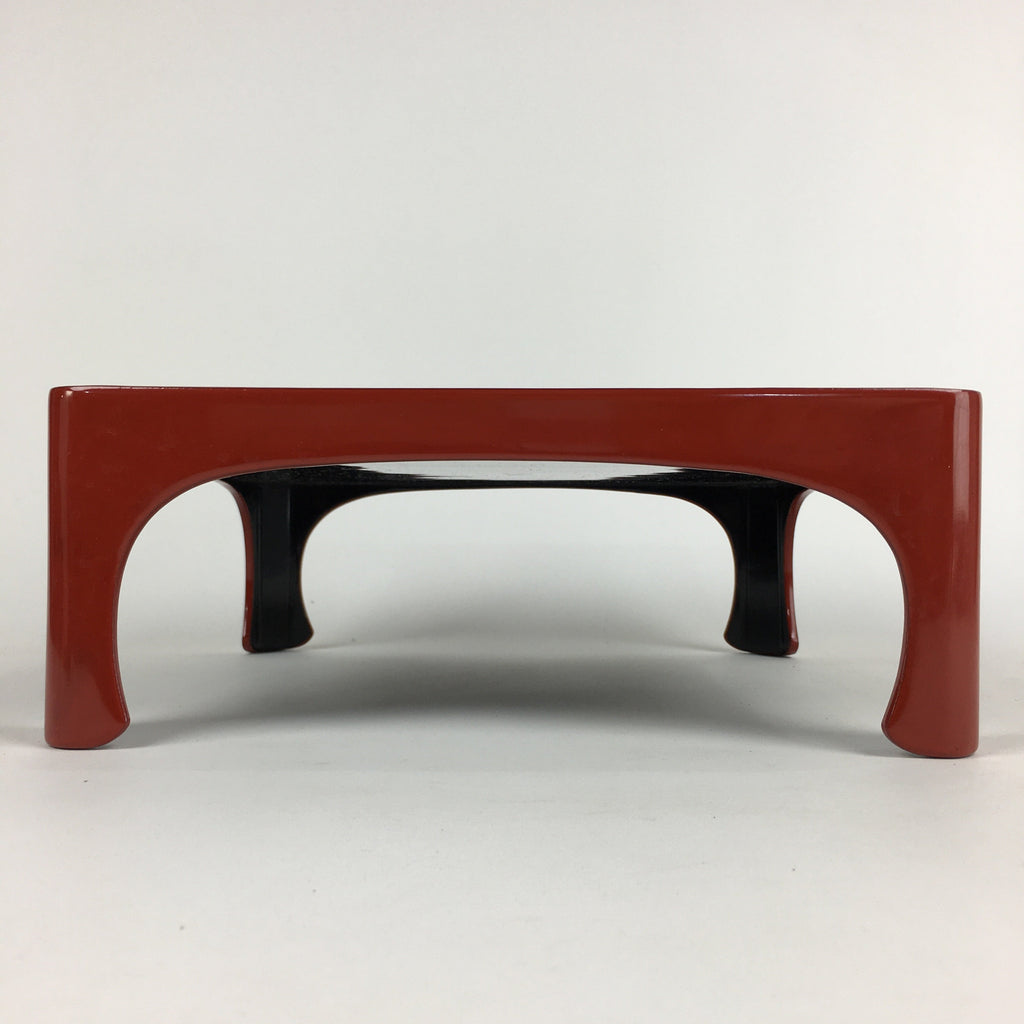 Japanese Wooden Legged Tray Lacquered Table Vtg Ozen Red Nurimono UR738