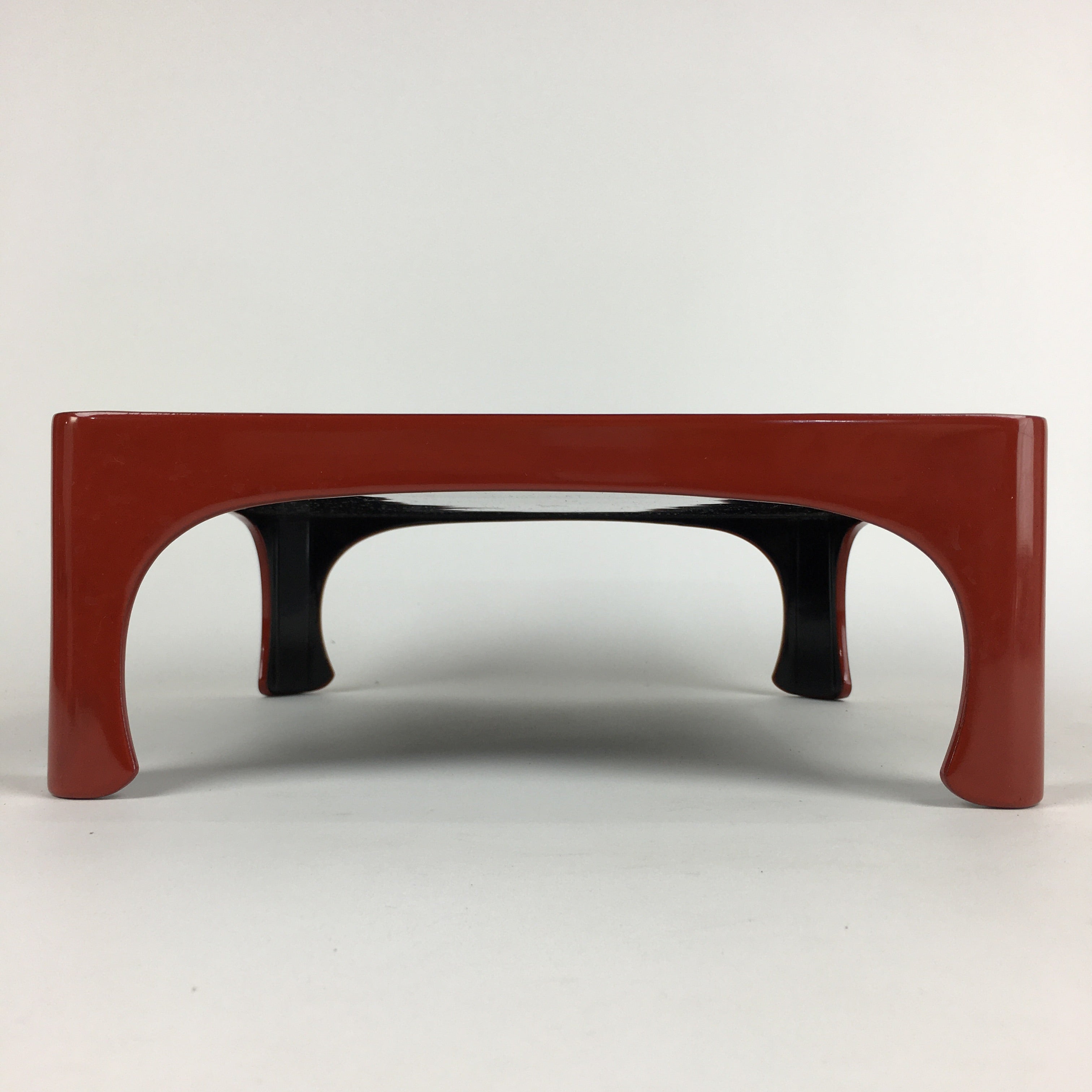 Japanese Wooden Legged Tray Lacquered Table Vtg Ozen Red Nurimono UR738