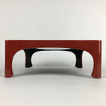 Japanese Wooden Legged Tray Lacquered Table Vtg Ozen Red Nurimono UR738