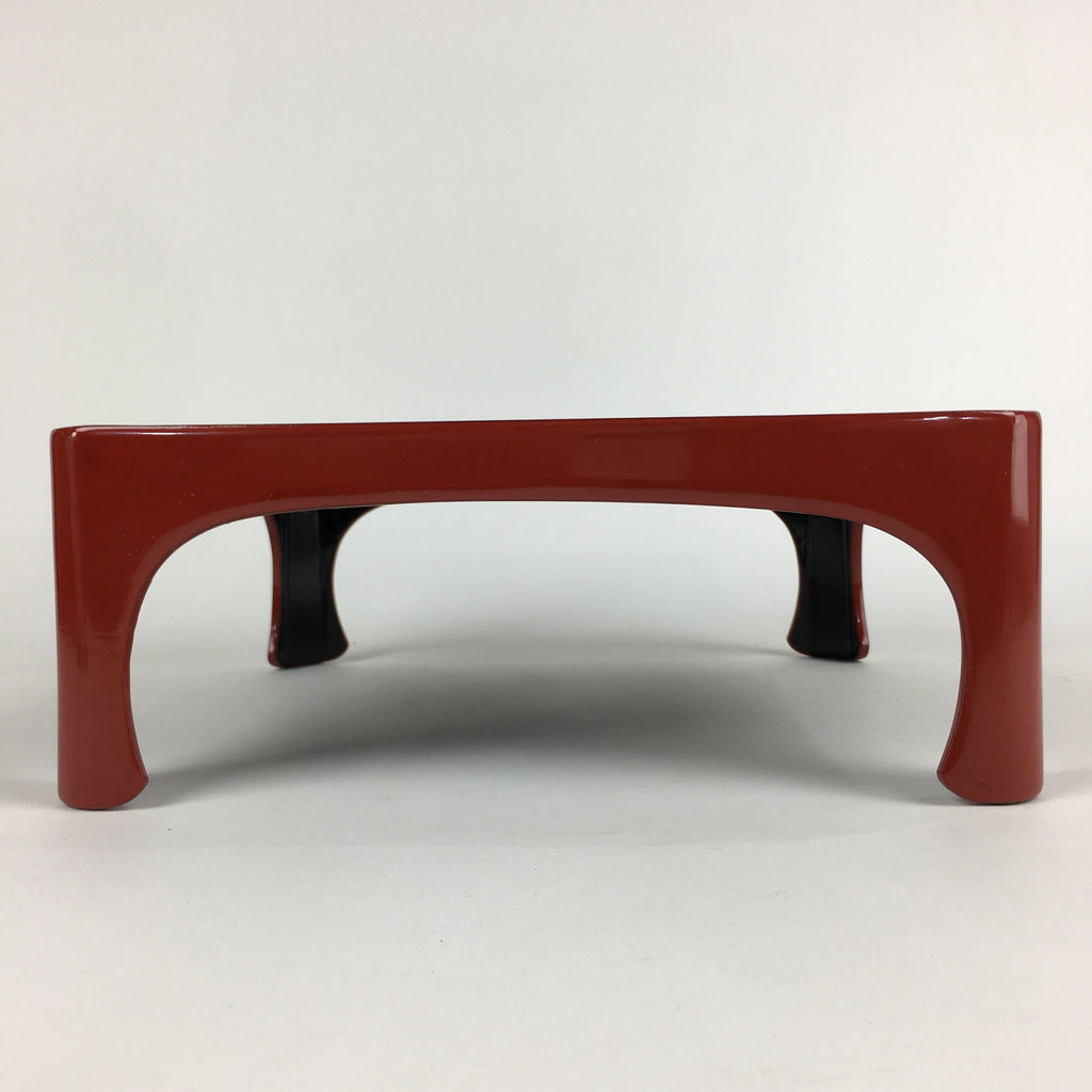 Japanese Wooden Legged Tray Lacquered Table Vtg Ozen Red Nurimono UR740