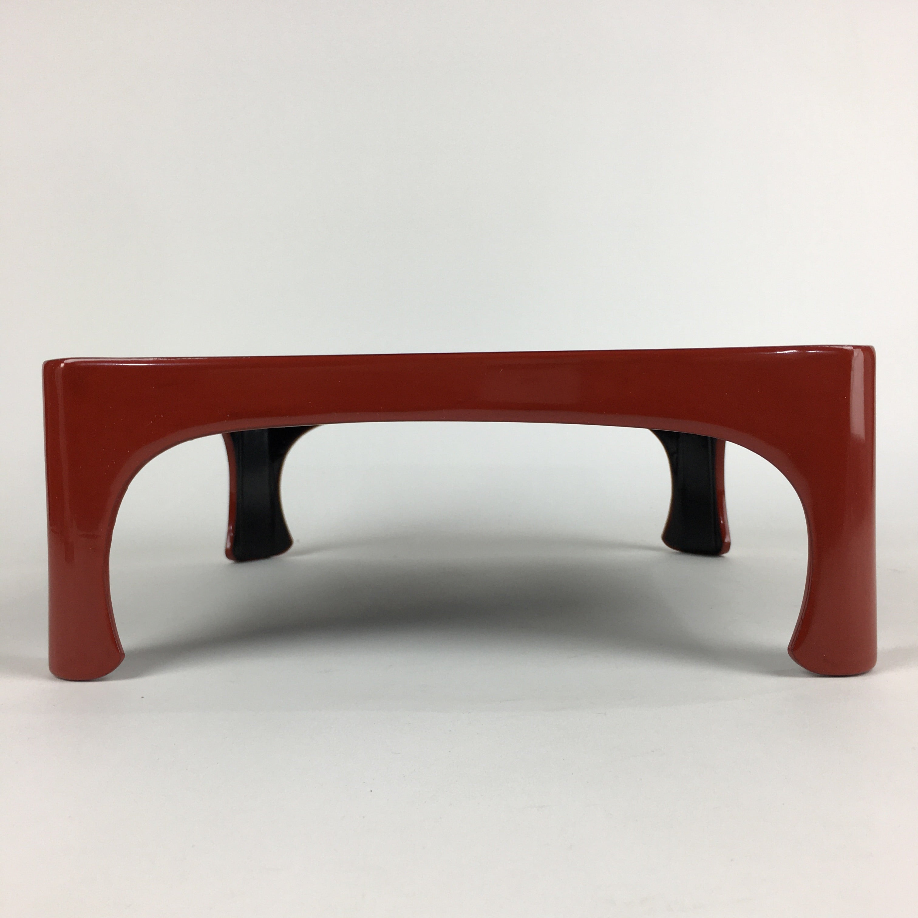 Japanese Wooden Legged Tray Lacquered Table Vtg Ozen Red Nurimono UR740