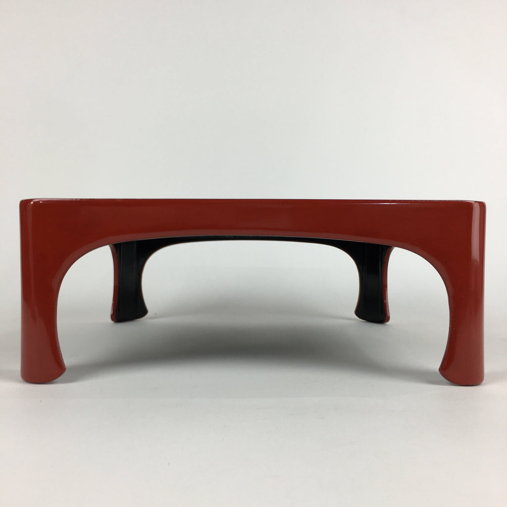 Japanese Wooden Legged Tray Lacquered Table Vtg Ozen Red Nurimono UR740