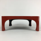 Japanese Wooden Legged Tray Lacquered Table Vtg Ozen Red Nurimono UR740