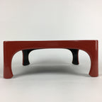 Japanese Wooden Legged Tray Lacquered Table Vtg Ozen Red Nurimono UR740