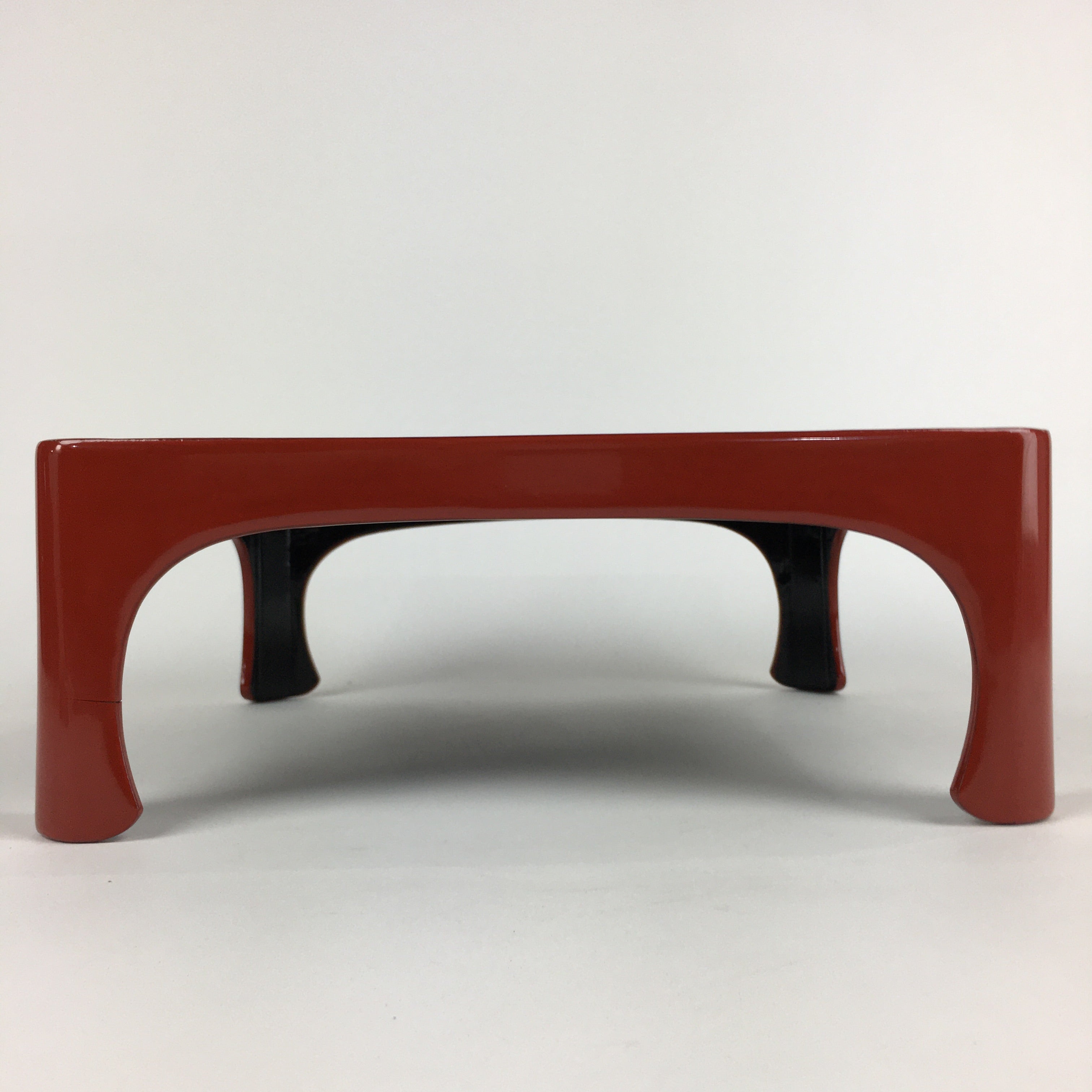 Japanese Wooden Legged Tray Lacquered Table Vtg Ozen Red Nurimono UR740