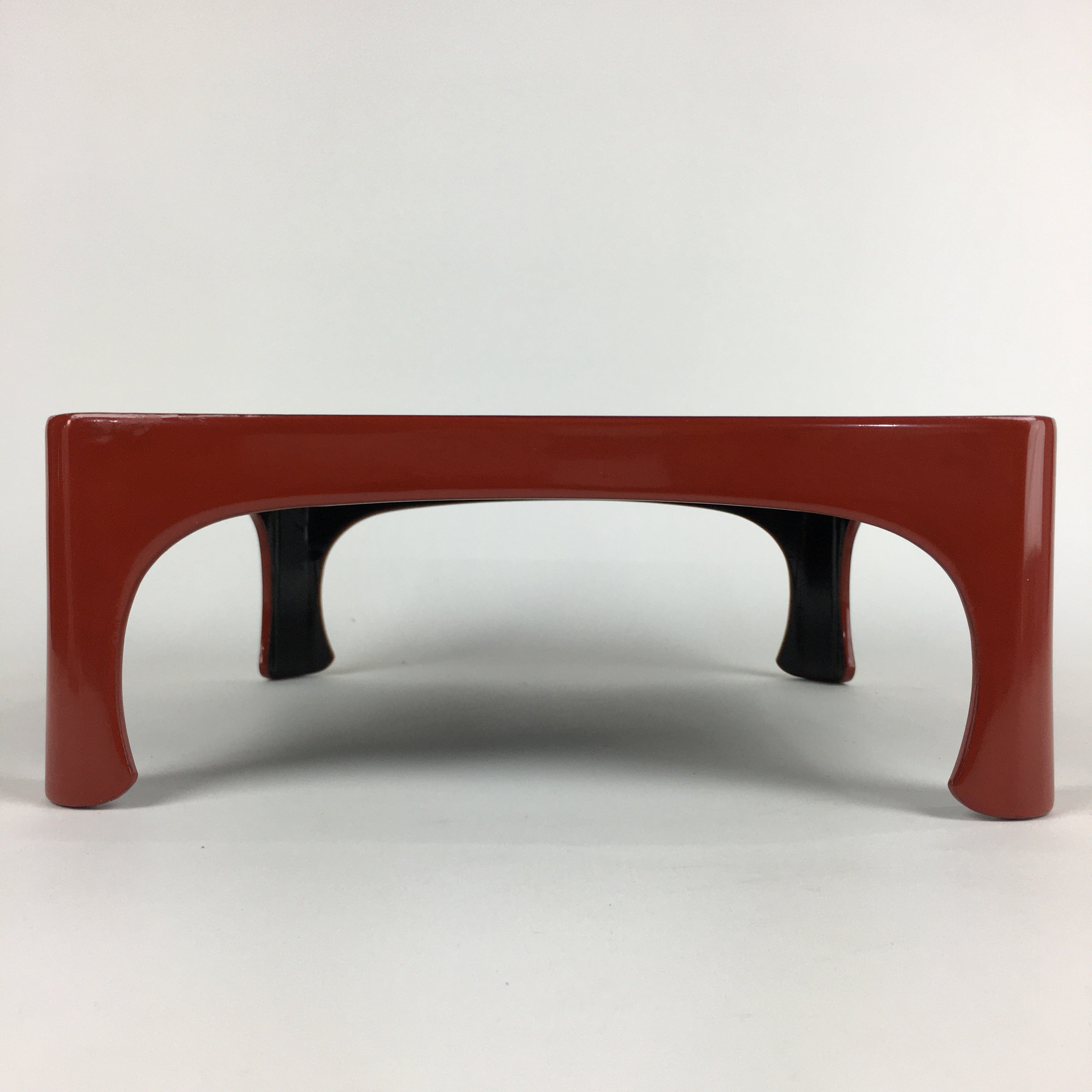 Japanese Wooden Legged Tray Lacquered Table Vtg Ozen Red Nurimono UR740
