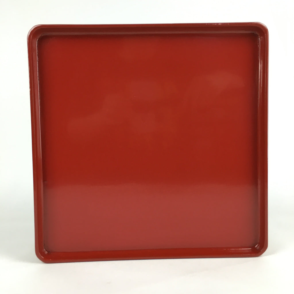 Japanese Wooden Legged Tray Lacquered Table Vtg Ozen Red Nurimono UR740
