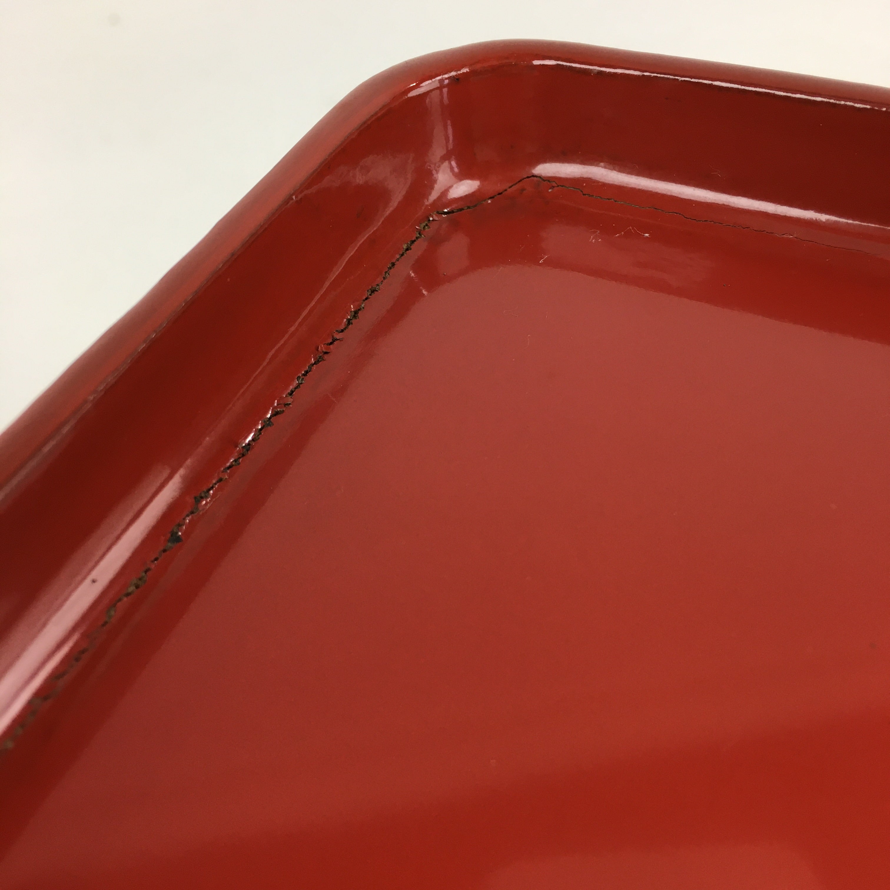 Japanese Wooden Legged Tray Lacquered Table Vtg Ozen Red Nurimono UR740