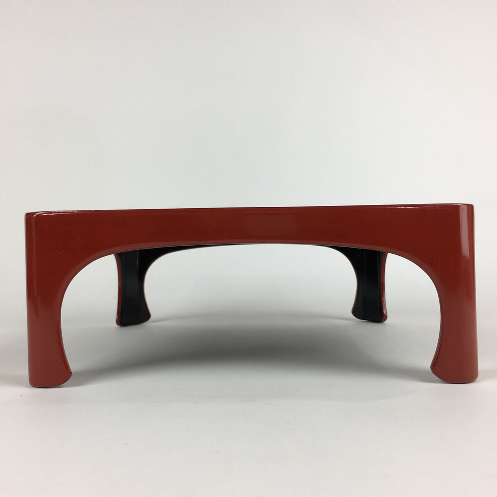 Japanese Wooden Legged Tray Lacquered Table Vtg Ozen Red Nurimono UR741