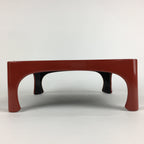 Japanese Wooden Legged Tray Lacquered Table Vtg Ozen Red Nurimono UR741