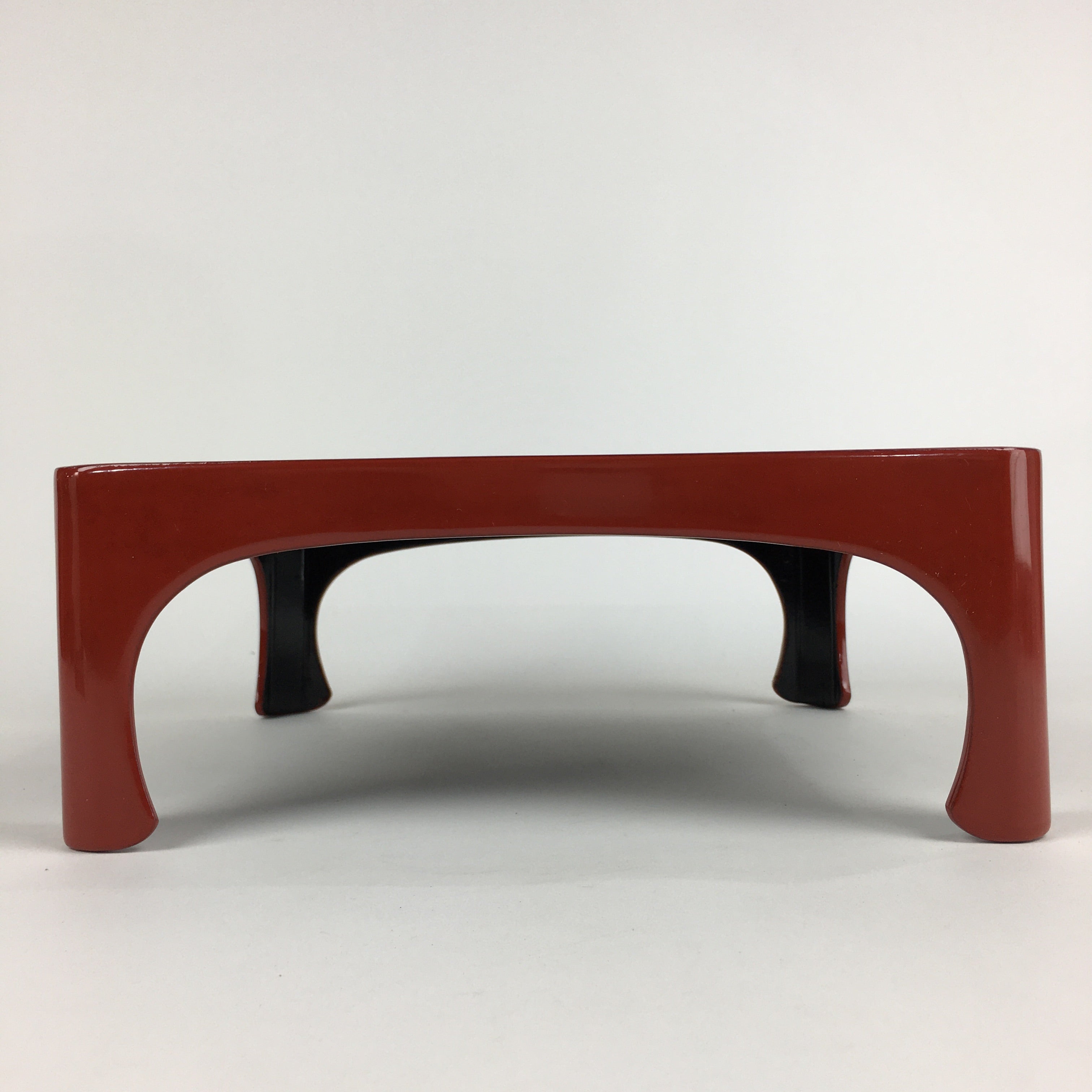 Japanese Wooden Legged Tray Lacquered Table Vtg Ozen Red Nurimono UR741