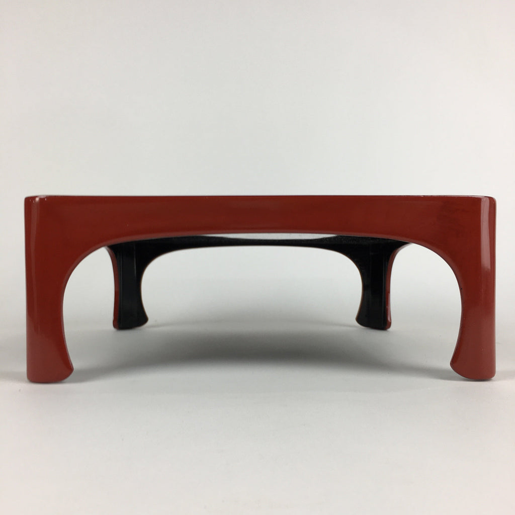 Japanese Wooden Legged Tray Lacquered Table Vtg Ozen Red Nurimono UR741