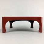 Japanese Wooden Legged Tray Lacquered Table Vtg Ozen Red Nurimono UR741