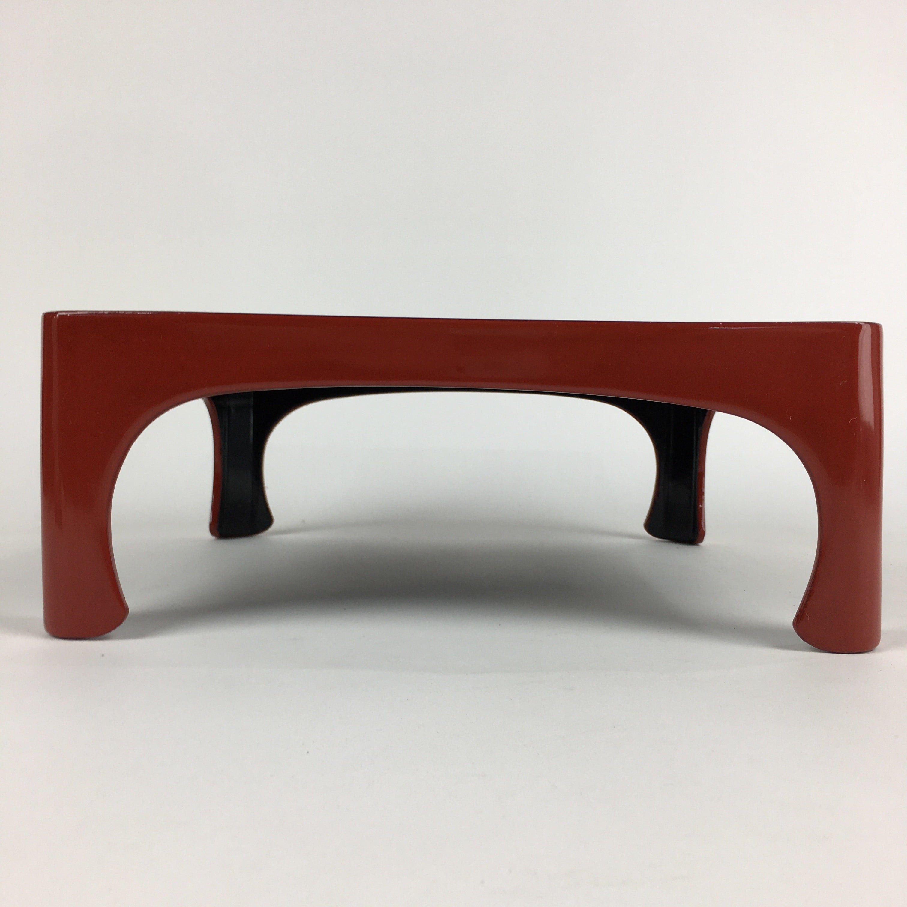 Japanese Wooden Legged Tray Lacquered Table Vtg Ozen Red Nurimono UR741