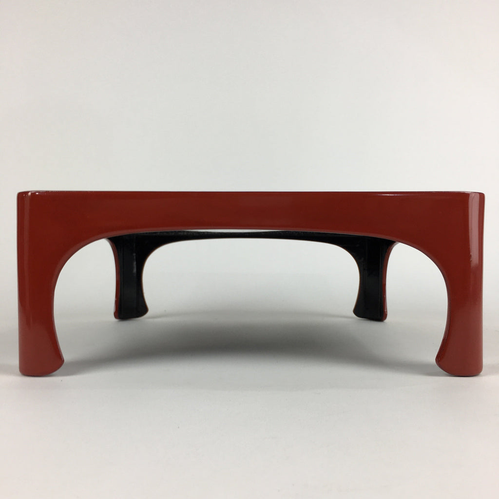 Japanese Wooden Legged Tray Lacquered Table Vtg Ozen Red Nurimono UR741