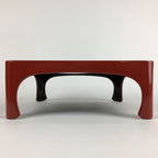 Japanese Wooden Legged Tray Lacquered Table Vtg Ozen Red Nurimono UR741