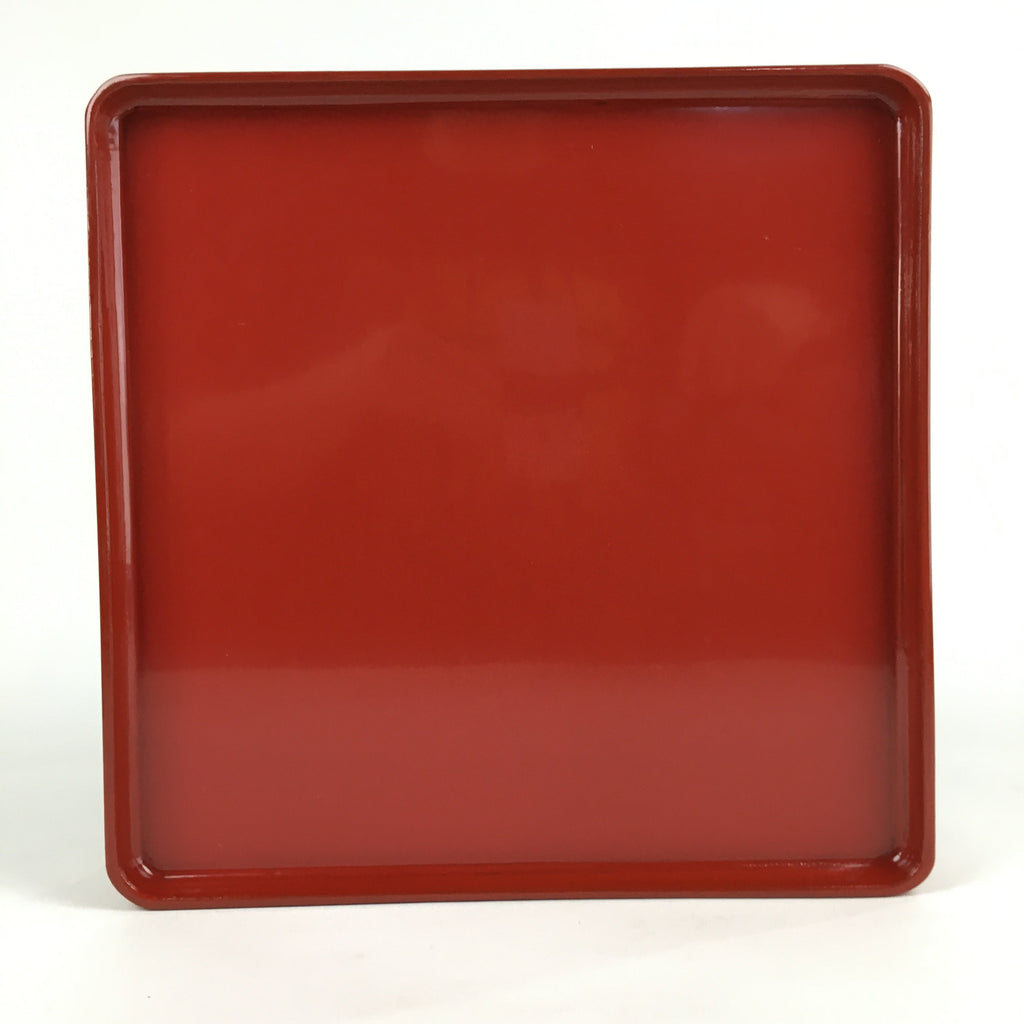 Japanese Wooden Legged Tray Lacquered Table Vtg Ozen Red Nurimono UR741