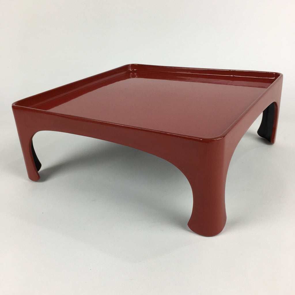 Japanese Wooden Legged Tray Lacquered Table Vtg Ozen Red Nurimono UR741