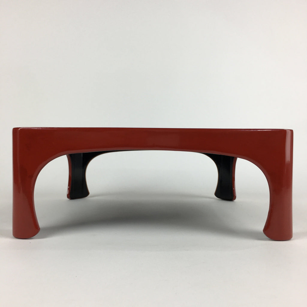 Japanese Wooden Legged Tray Lacquered Table Vtg Ozen Red Nurimono UR742