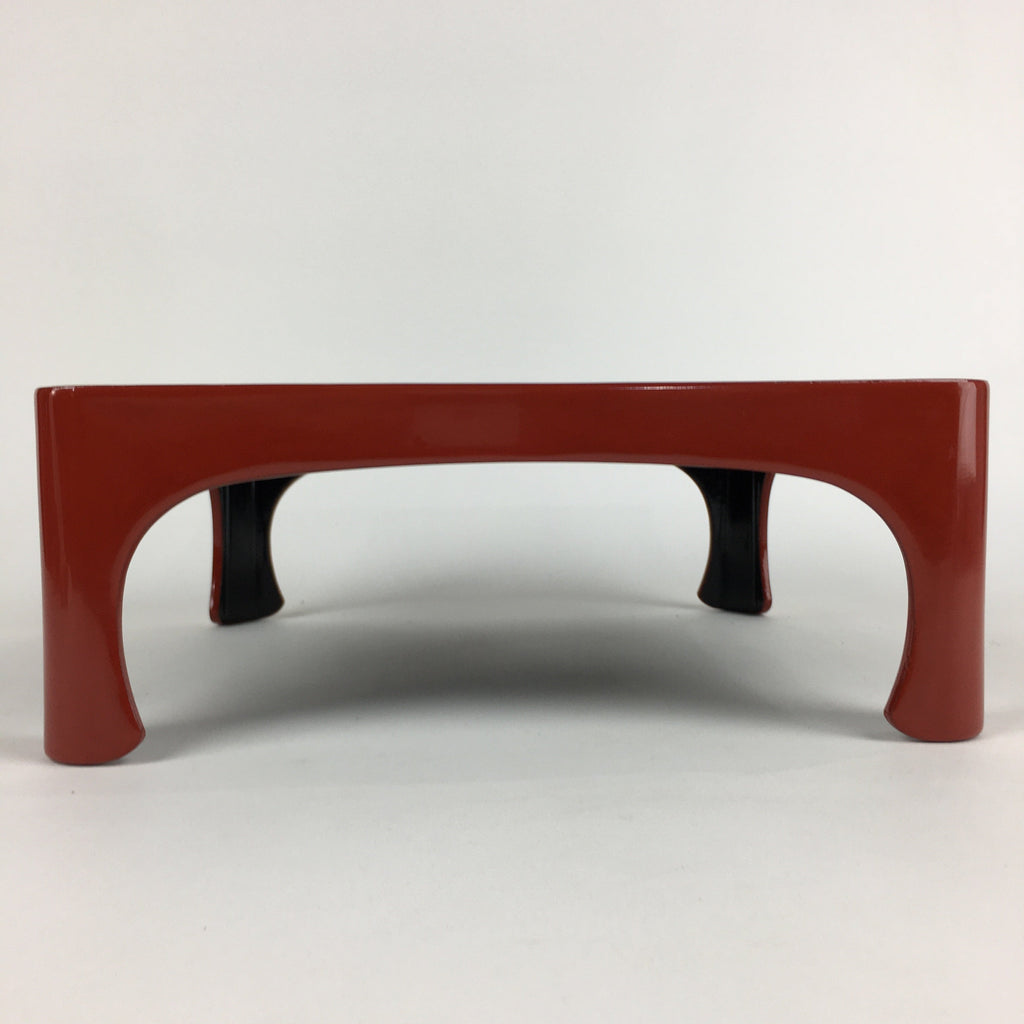 Japanese Wooden Legged Tray Lacquered Table Vtg Ozen Red Nurimono UR742