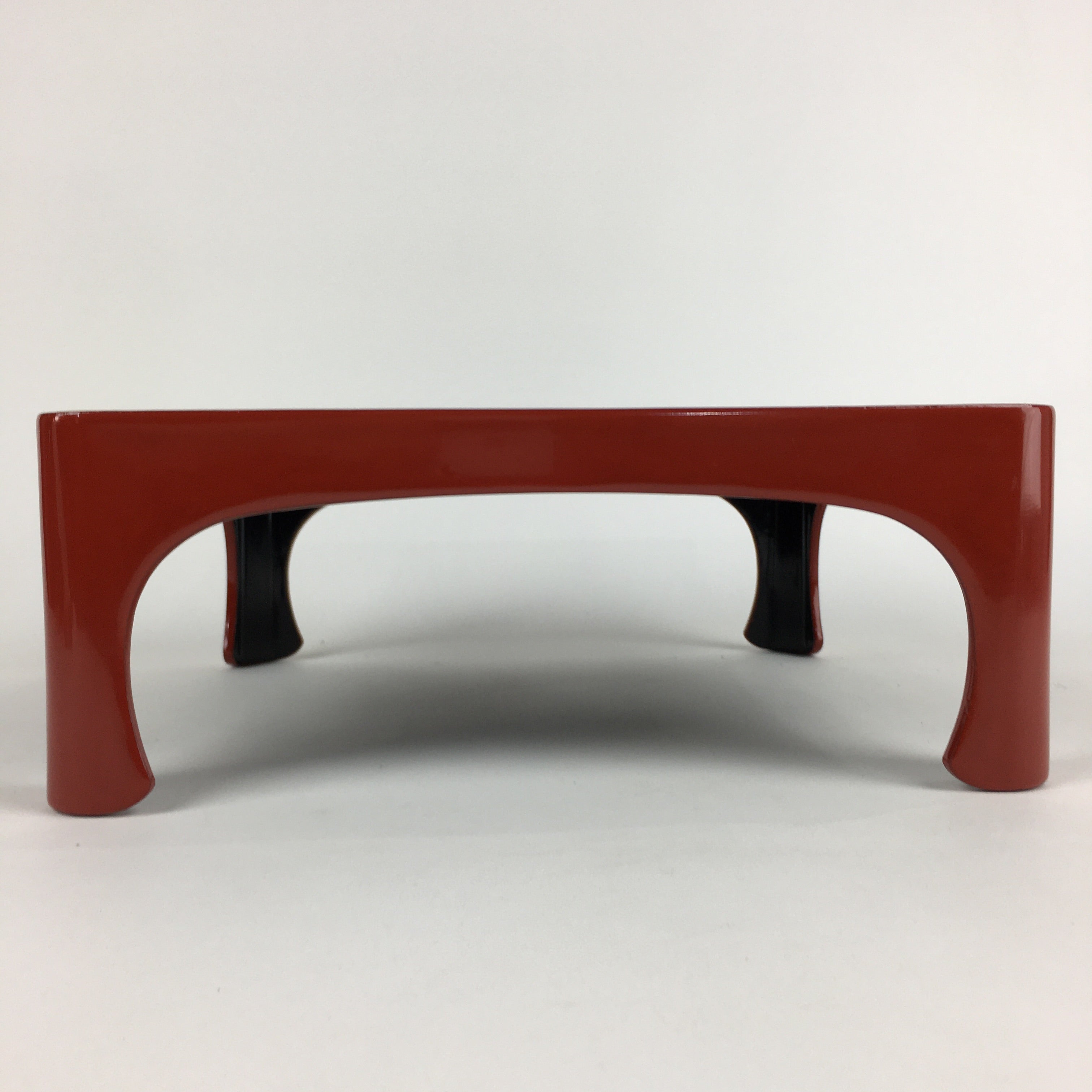 Japanese Wooden Legged Tray Lacquered Table Vtg Ozen Red Nurimono UR742