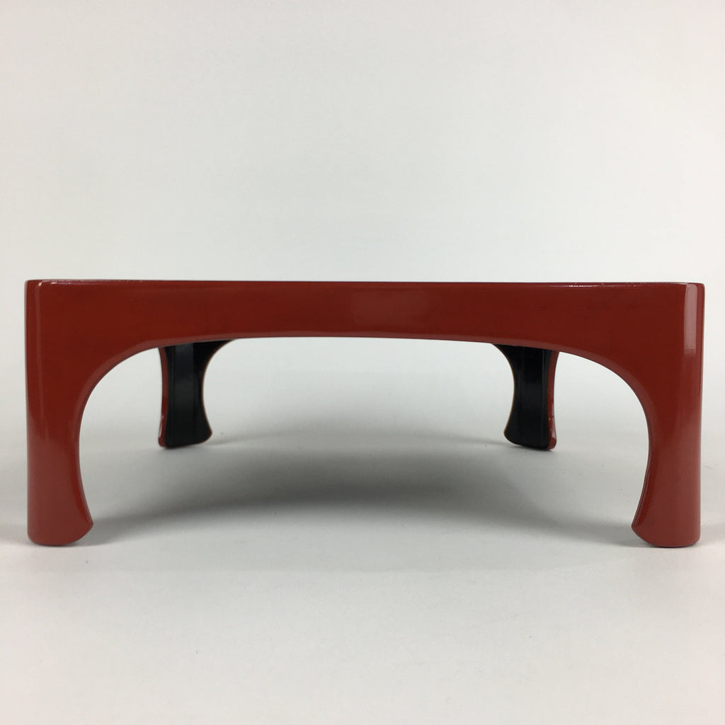 Japanese Wooden Legged Tray Lacquered Table Vtg Ozen Red Nurimono UR742