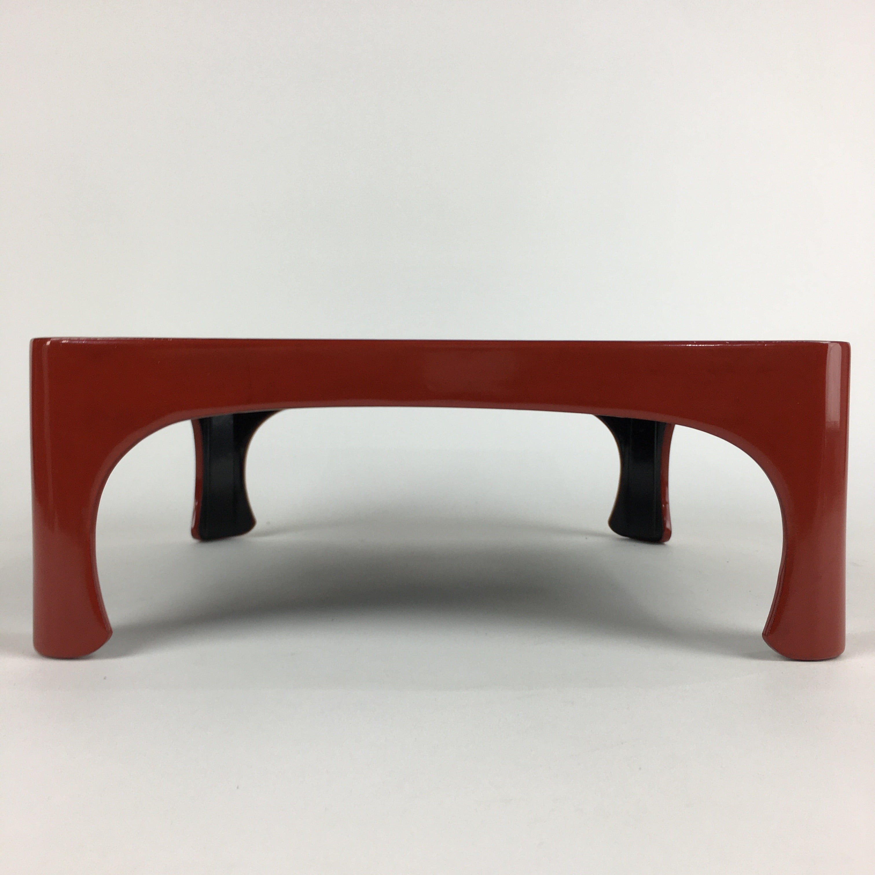 Japanese Wooden Legged Tray Lacquered Table Vtg Ozen Red Nurimono UR742