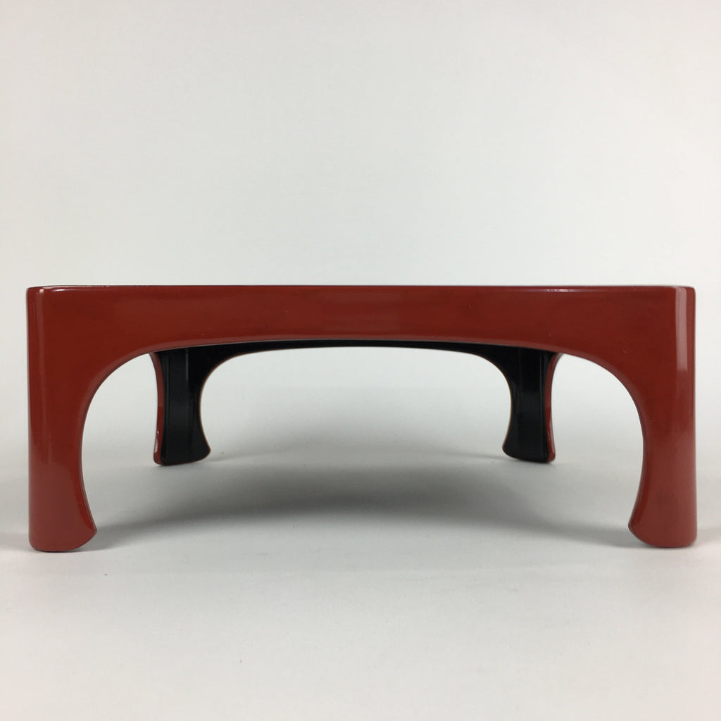 Japanese Wooden Legged Tray Lacquered Table Vtg Ozen Red Nurimono UR742