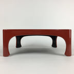 Japanese Wooden Legged Tray Lacquered Table Vtg Ozen Red Nurimono UR742