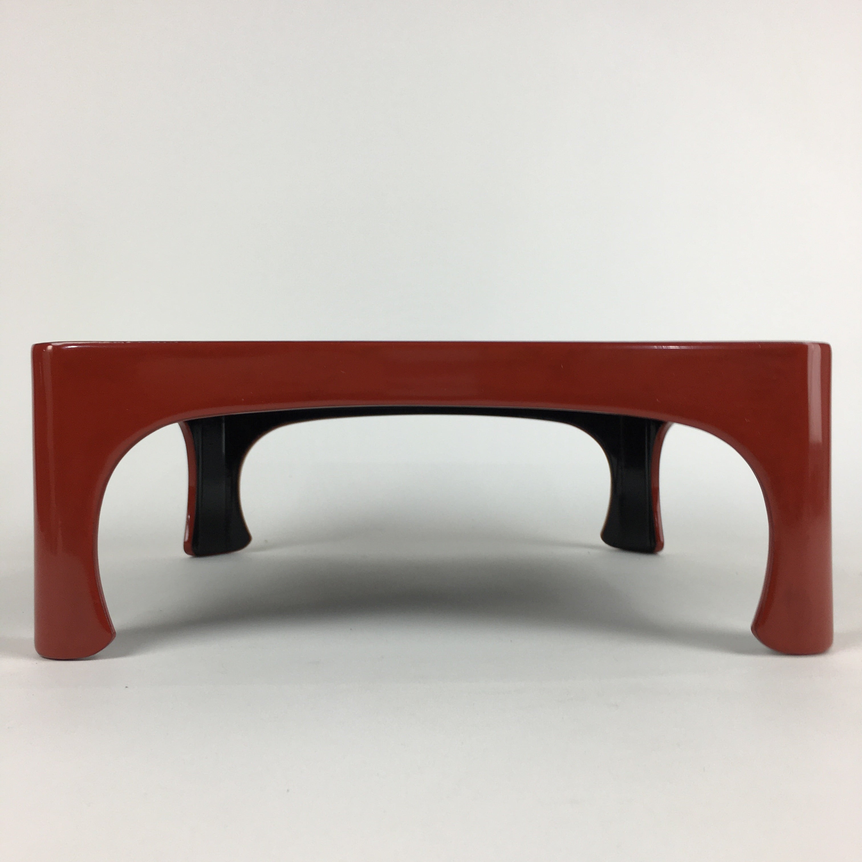 Japanese Wooden Legged Tray Lacquered Table Vtg Ozen Red Nurimono UR742