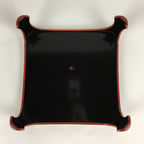 Japanese Wooden Legged Tray Lacquered Table Vtg Ozen Red Nurimono UR742
