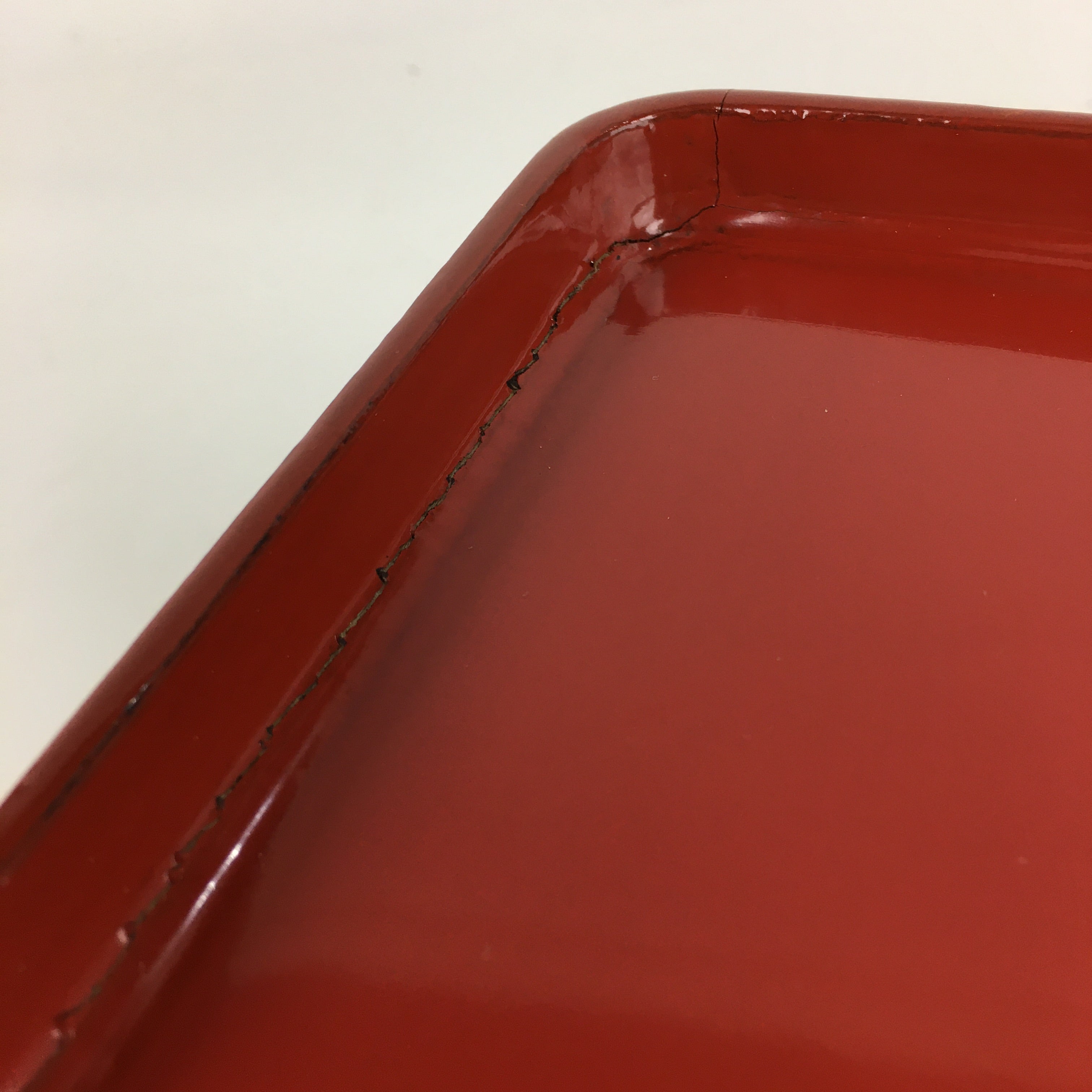 Japanese Wooden Legged Tray Lacquered Table Vtg Ozen Red Nurimono UR742
