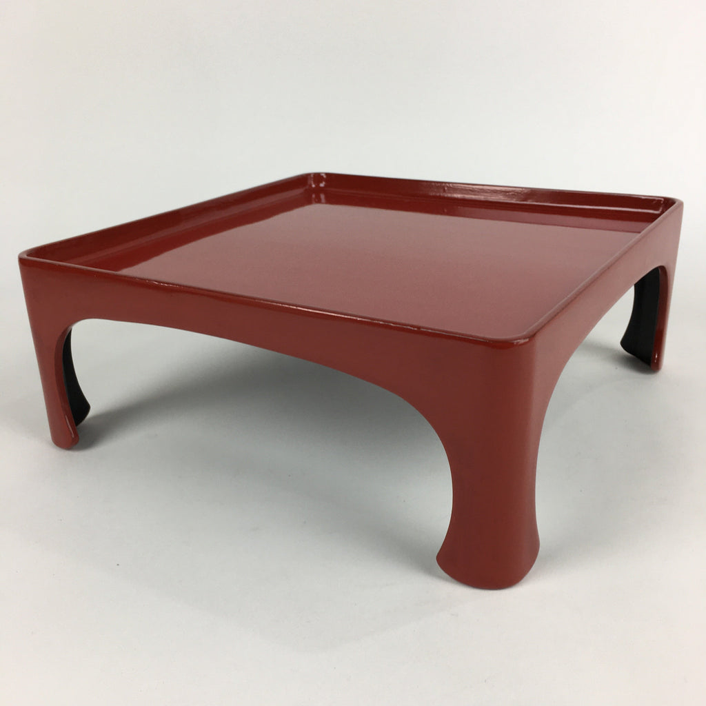 Japanese Wooden Legged Tray Lacquered Table Vtg Ozen Red Nurimono UR742