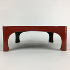 Japanese Wooden Legged Tray Lacquered Table Vtg Ozen Red Nurimono UR743