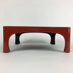 Japanese Wooden Legged Tray Lacquered Table Vtg Ozen Red Nurimono UR743