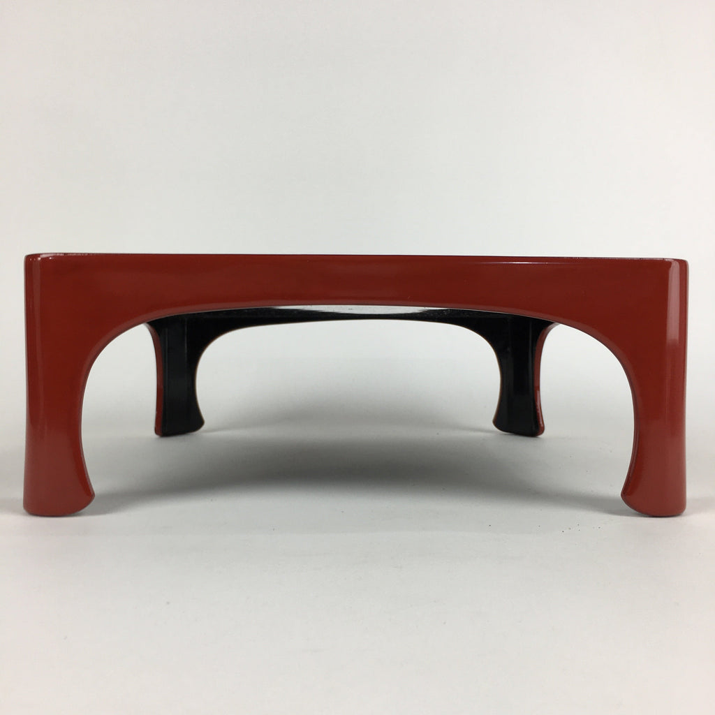 Japanese Wooden Legged Tray Lacquered Table Vtg Ozen Red Nurimono UR743