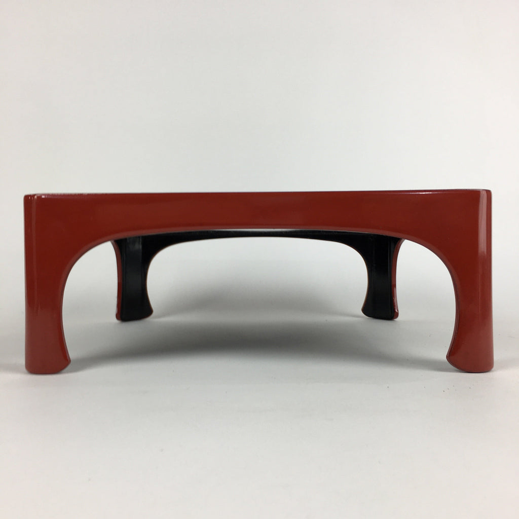 Japanese Wooden Legged Tray Lacquered Table Vtg Ozen Red Nurimono UR743