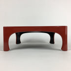 Japanese Wooden Legged Tray Lacquered Table Vtg Ozen Red Nurimono UR743