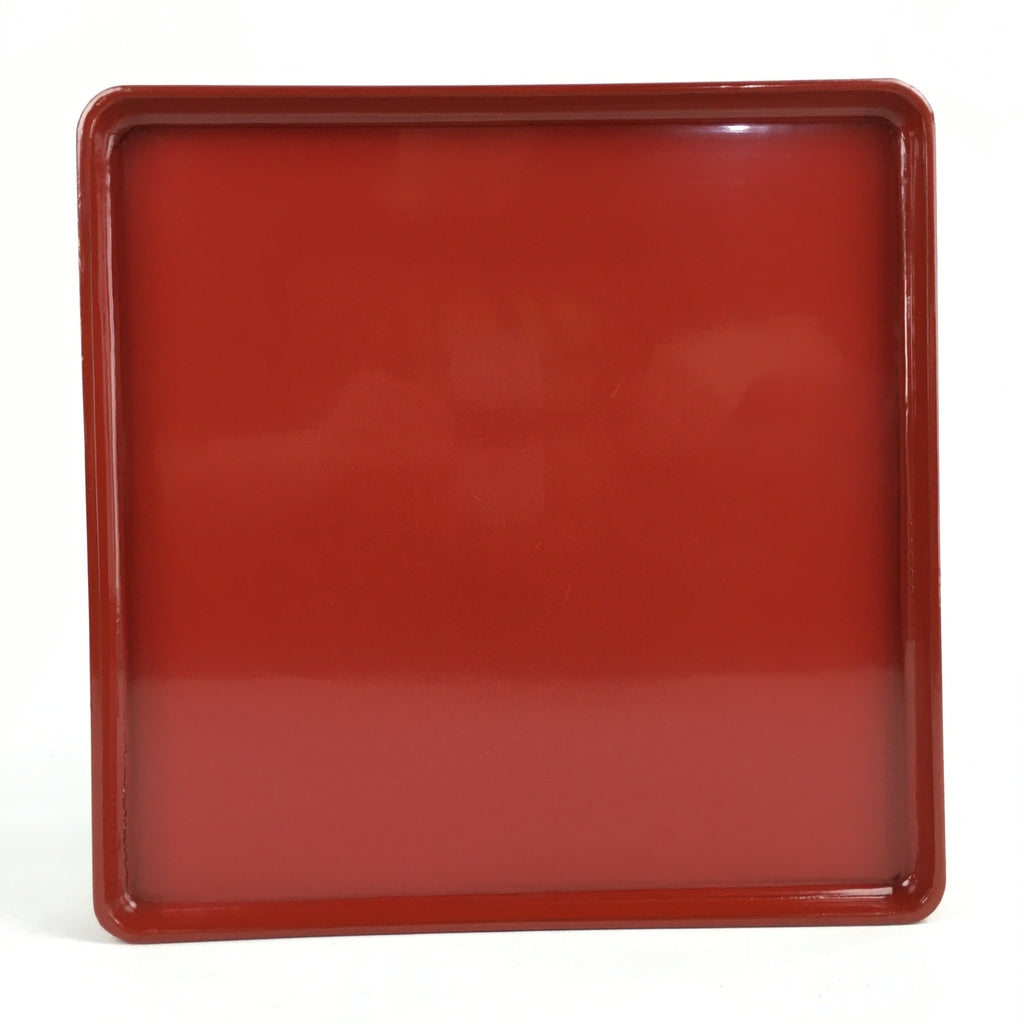 Japanese Wooden Legged Tray Lacquered Table Vtg Ozen Red Nurimono UR743