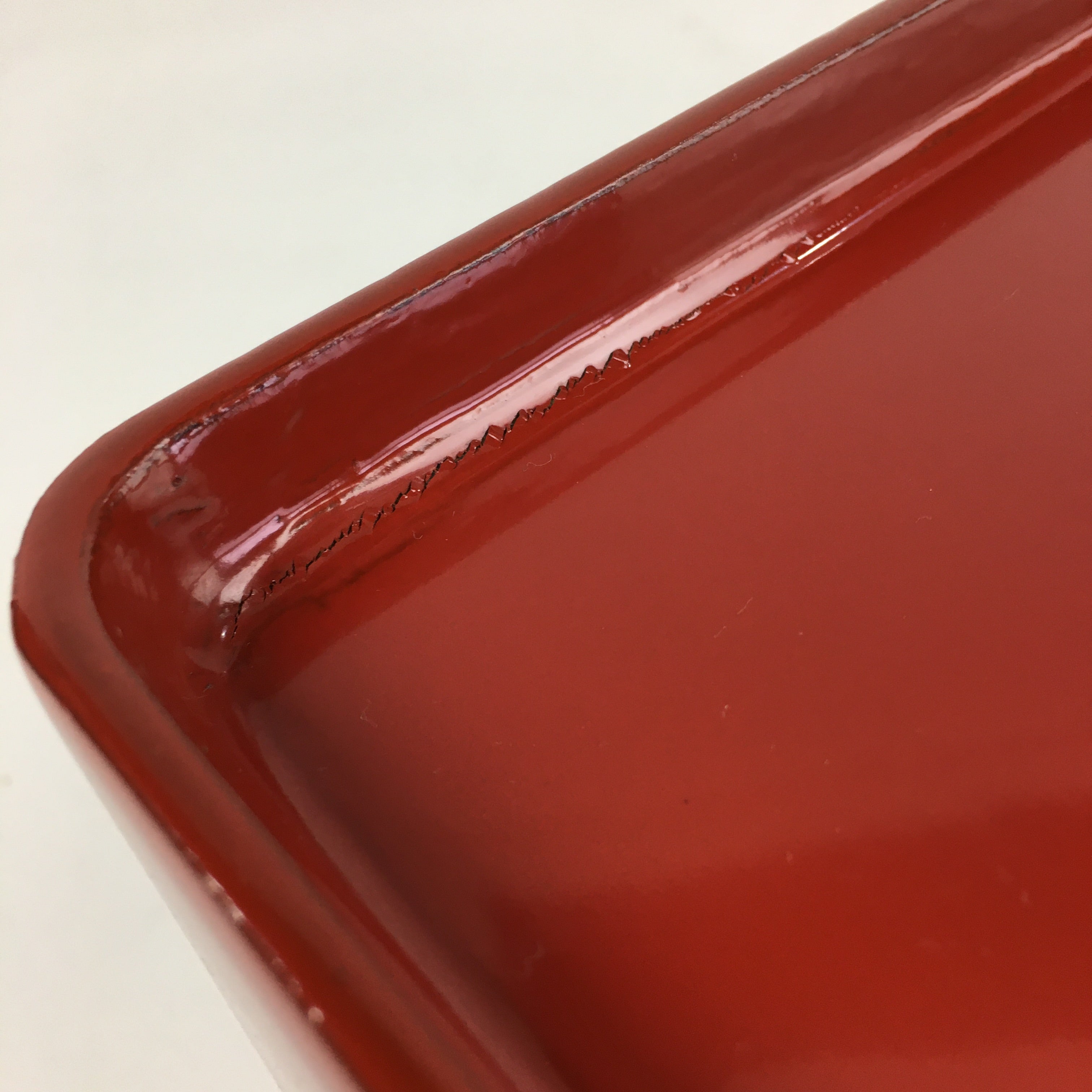 Japanese Wooden Legged Tray Lacquered Table Vtg Ozen Red Nurimono UR743