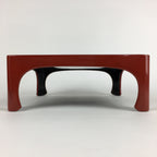 Japanese Wooden Legged Tray Lacquered Table Vtg Ozen Red Nurimono UR744