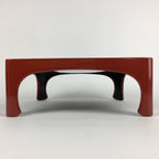 Japanese Wooden Legged Tray Lacquered Table Vtg Ozen Red Nurimono UR744