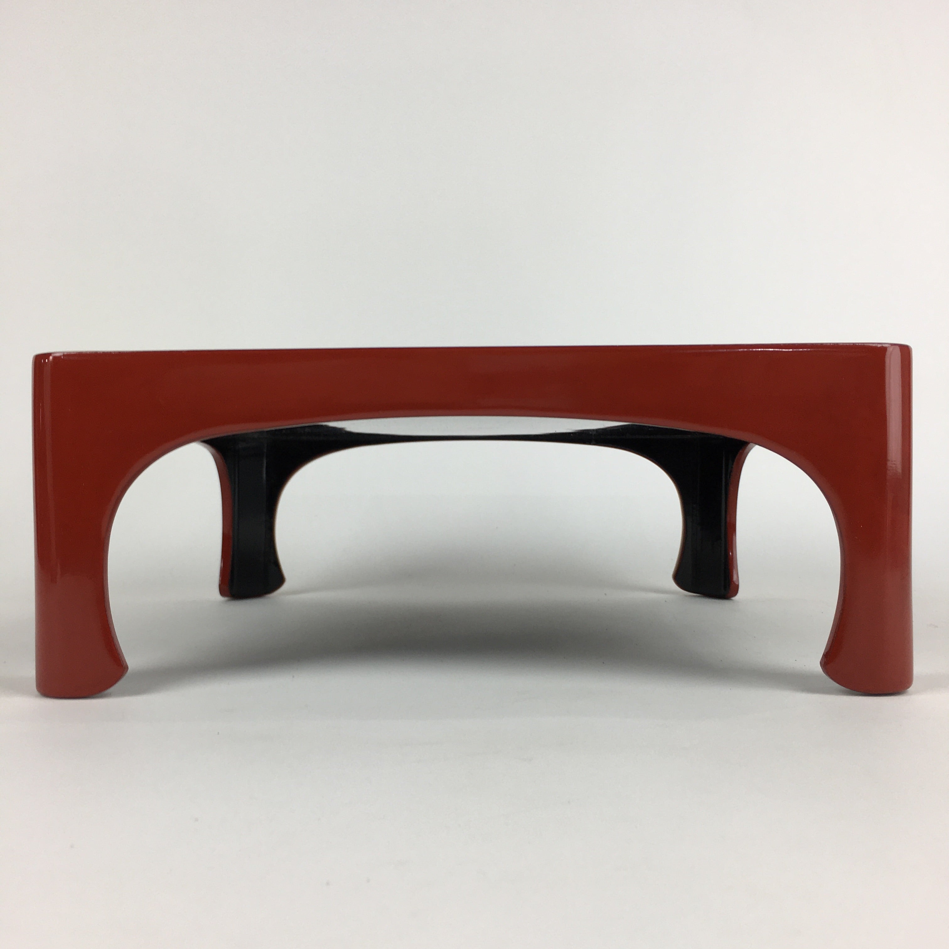 Japanese Wooden Legged Tray Lacquered Table Vtg Ozen Red Nurimono UR744